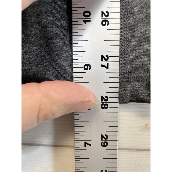 Reebok Leggings Womens Medium Black Gray Colorblock Athletic Workout Leggings - Picture 4 of 9